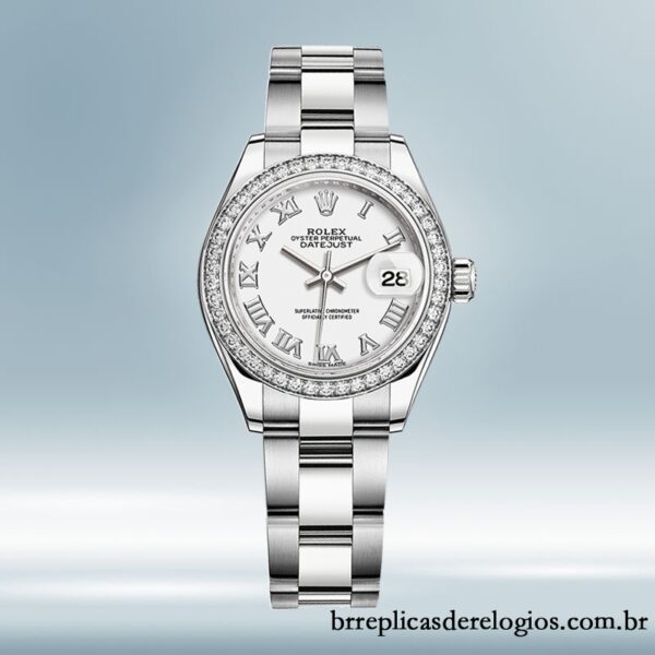 Rolex Datejust m279384rbr-0020 Senhoras 28mm Tom prata pulseira de ostra - Image 2