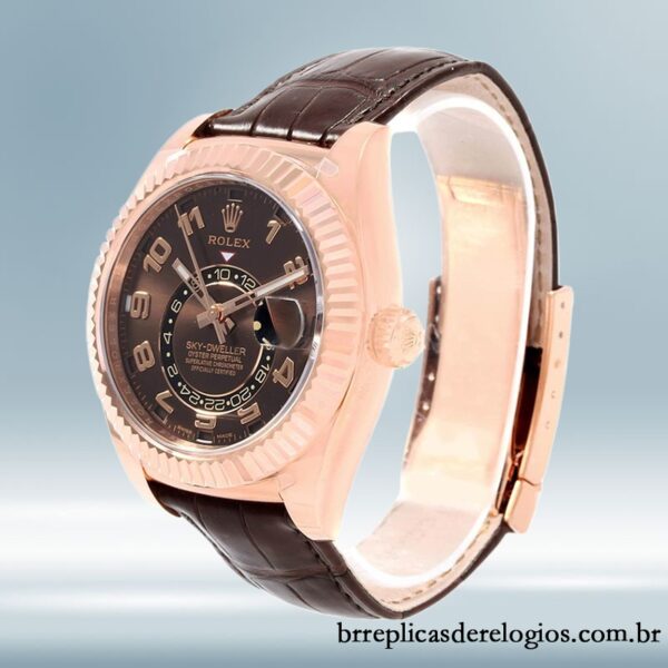 Rolex Sky-dweller masculino 326135-L 42mm Mostrador Marrom Automático - Image 3
