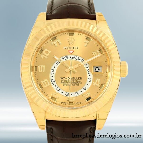 Rolex Sky-dweller 42mm masculino 326138 mostrador champanhe Automático