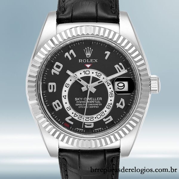 Rolex Sky-dweller 326139BKAL masculino 42mm Tom prata Automático