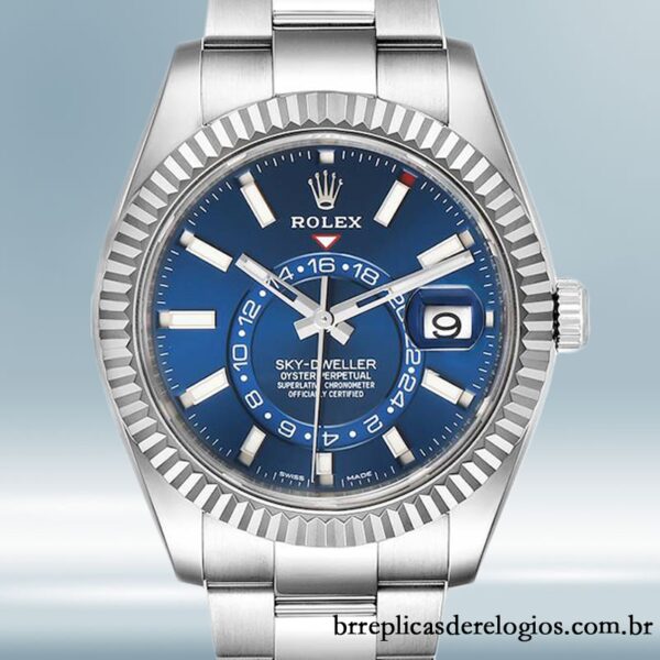 Rolex Sky-dweller m326934-0003 42mm masculino Tom prata pulseira de ostra
