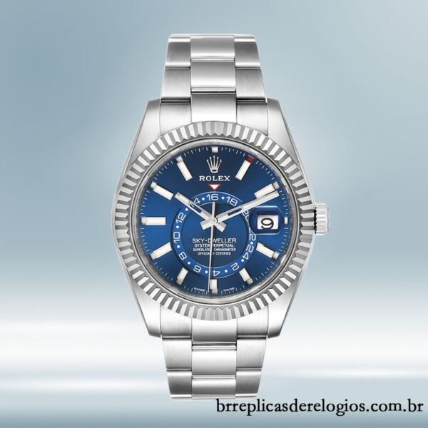 Rolex Sky-dweller m326934-0003 42mm masculino Tom prata pulseira de ostra - Image 2