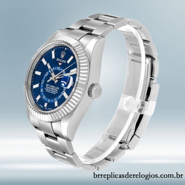 Rolex Sky-dweller m326934-0003 42mm masculino Tom prata pulseira de ostra - Image 3