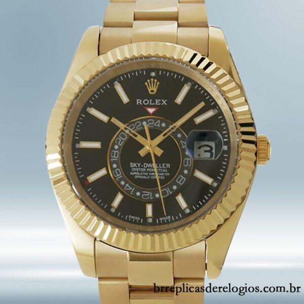 Rolex Sky-dweller 42mm masculino 326938BKSO Automático mostrador preto