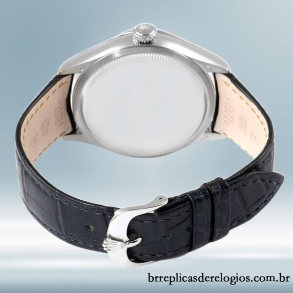 Rolex Cellini m50519-0011 39mm masculino Correia de couro Tom prata - Image 4