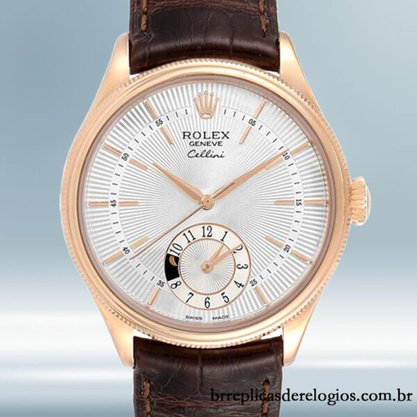 Rolex Cellini 39mm masculino m50525-0008 Correia de couro Automático