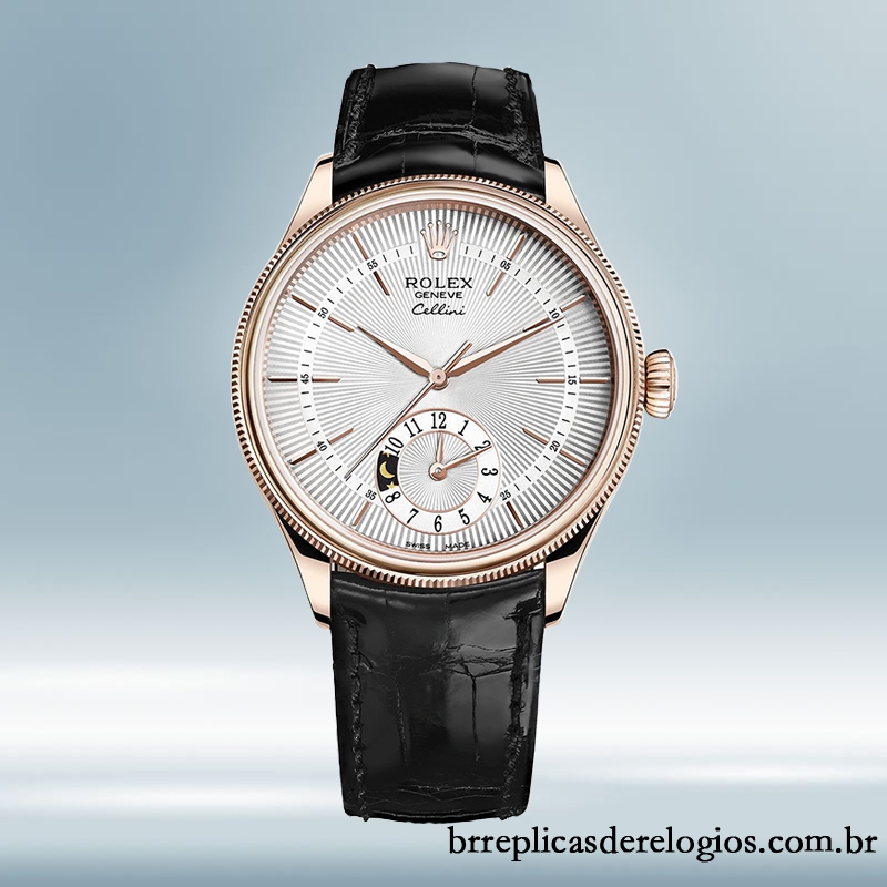 Rolex Cellini masculino 39mm m50525-0009 Correia de couro - Imagem 2