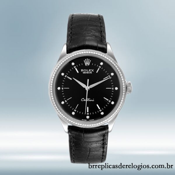 Rolex Cellini 39mm m50609rbr-0007 masculino Correia de couro - Image 2