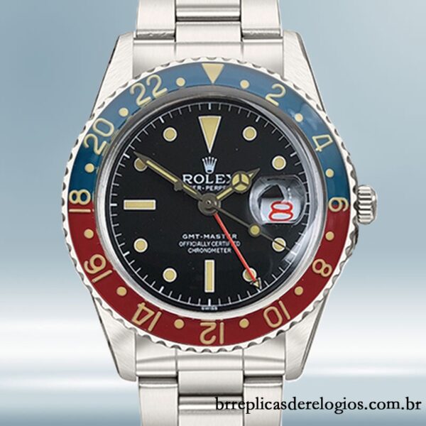 Rolex GMT-Master 40mm masculino 6542 mostrador preto