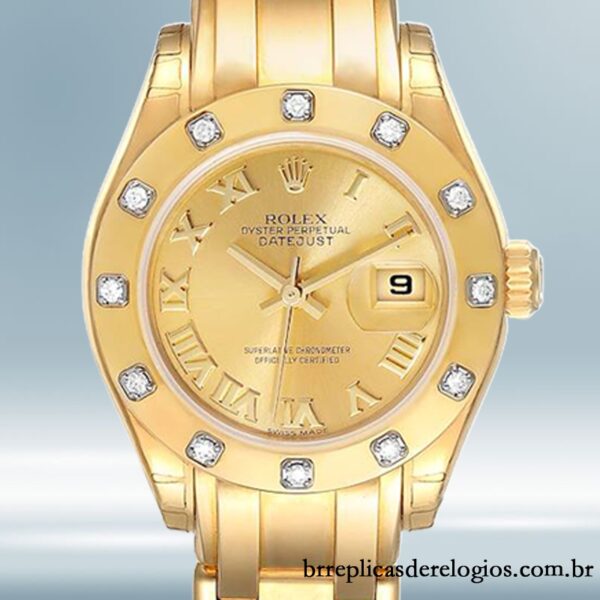Rolex Pearlmaster Senhoras 29mm 80318 Tom de ouro