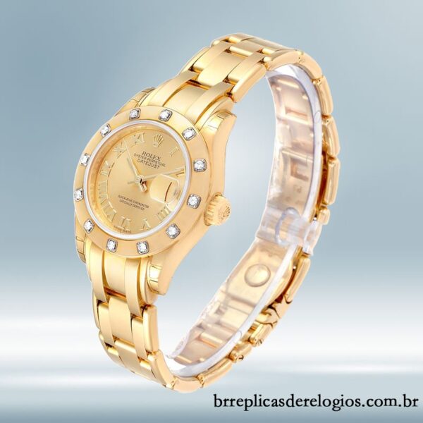 Rolex Pearlmaster Senhoras 29mm 80318 Tom de ouro - Image 3