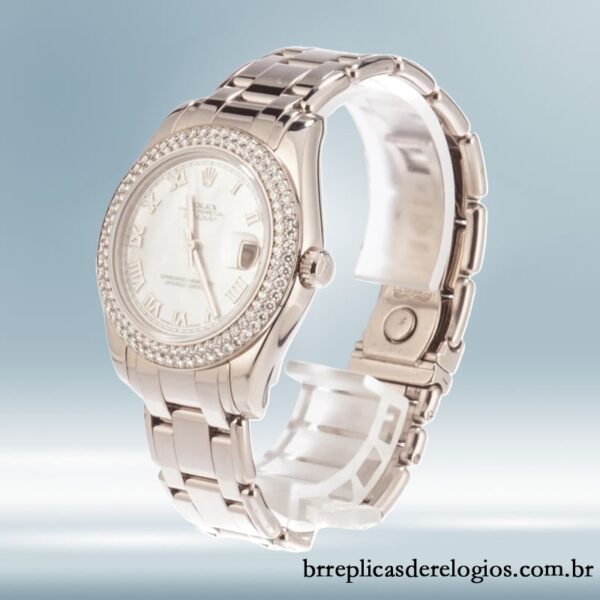 Rolex Pearlmaster 81339 Unissex 36mm Tom prata Pulseira - Image 3