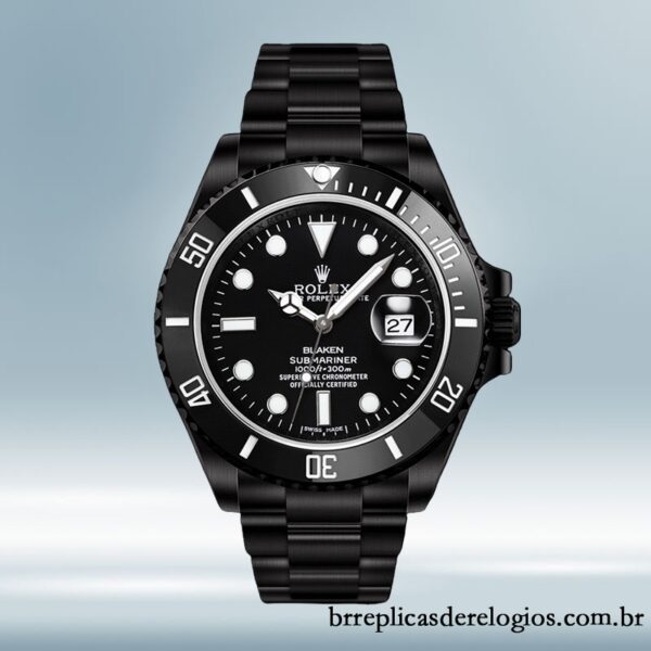 Rolex Submariner 116610 40mm masculino pulseira de ostra tom preto - Imagem 2