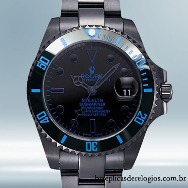Rolex Submariner BLSTEALTH 40mm masculino mostrador preto