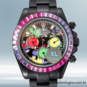 Rolex Daytona masculino 40mm DIW pulseira de ostra Mostrador colorido