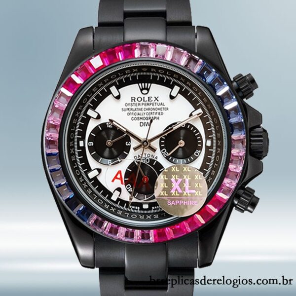 Rolex Daytona DIW 40mm masculino Discagem Panda tom preto