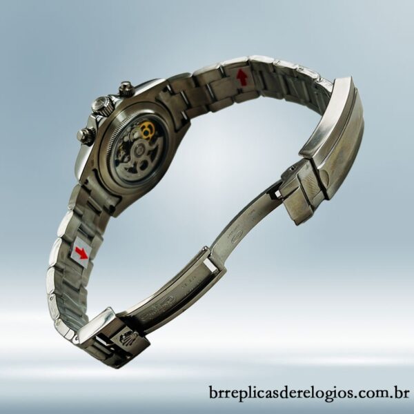 Rolex Daytona 40mm masculino 116500 Tom de prata/Tom de preto Mostrador Esqueleto - Imagem 3