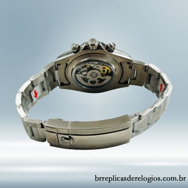 Rolex Daytona 40mm masculino 116500 Tom de prata/Tom de preto Mostrador Esqueleto - Imagem 4