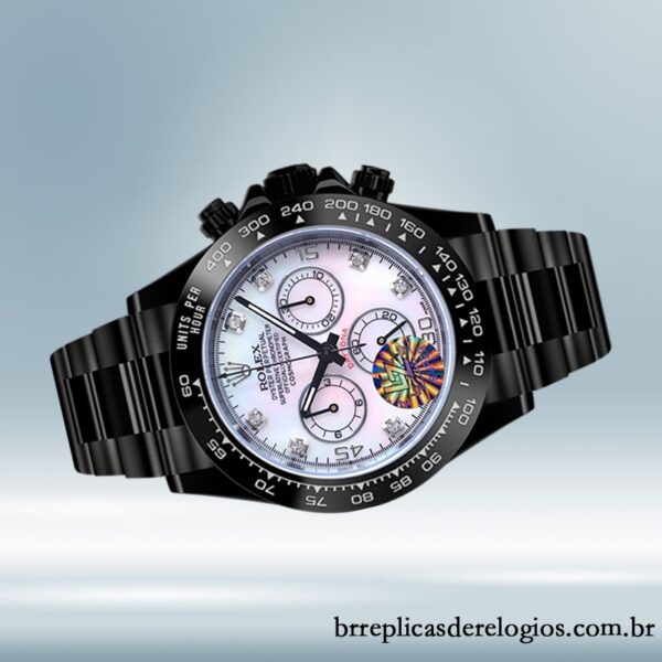 Rolex Daytona 40mm masculino 116500 tom preto mostrador preto - Image 3