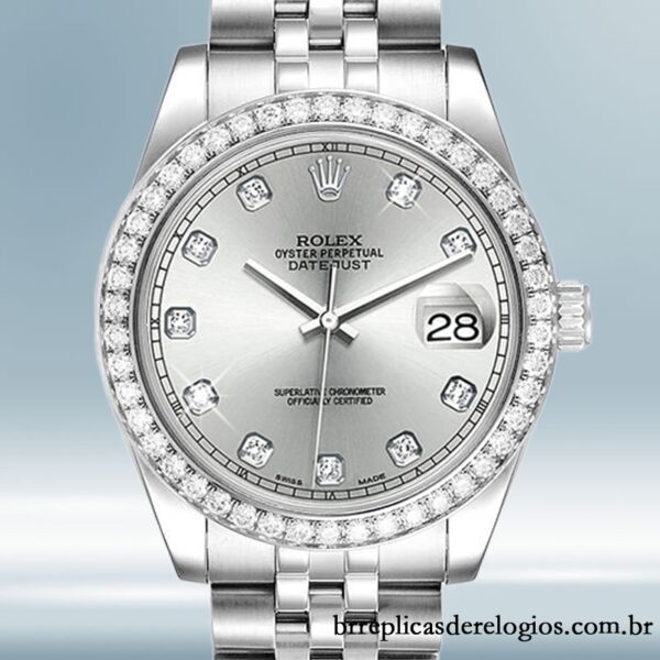 Rolex Datejust 116244 36mm Unissex Mostrador Prateado Pulseira do Jubileu