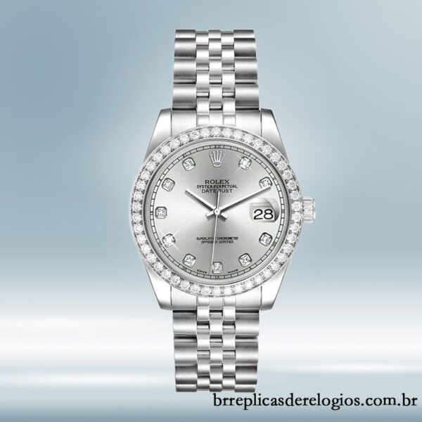 Rolex Datejust 116244 36mm Unissex Mostrador Prateado Pulseira do Jubileu - Imagem 2