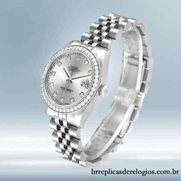Rolex Datejust 116244 36mm Unissex Mostrador Prateado Pulseira do Jubileu - Imagem 3