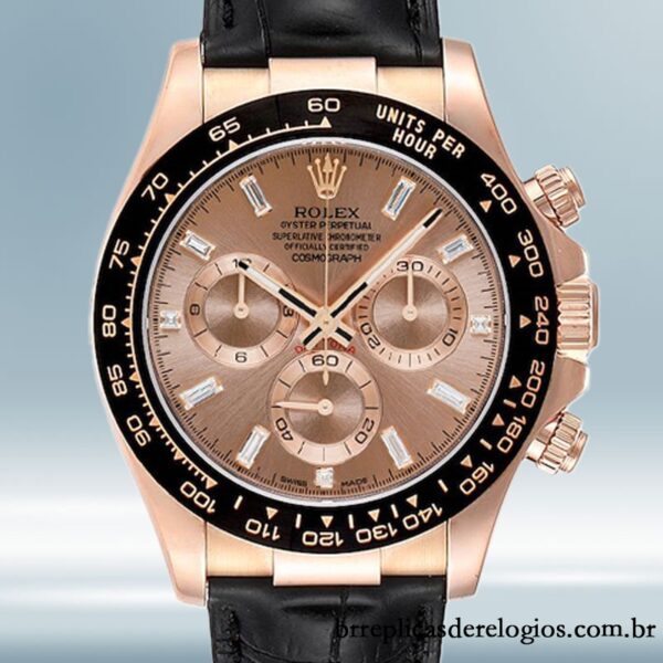 Rolex Daytona 40mm masculino 116515 Automático Correia de couro