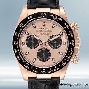 Rolex Daytona masculino 40mm 116515 Automático Mostrador de ouro rosa