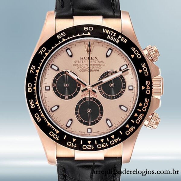 Rolex Daytona masculino 40mm 116515 Automático Mostrador de ouro rosa