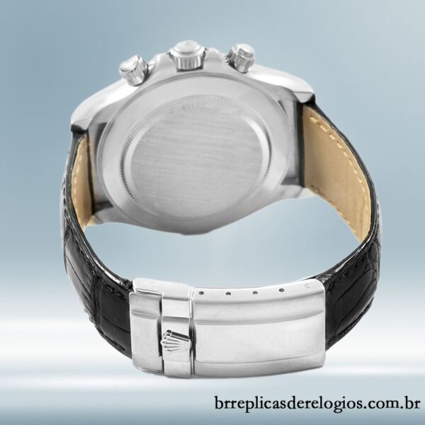 Rolex Daytona masculino 40mm 116519 mostrador preto Correia de couro - Image 4
