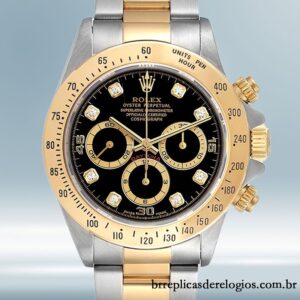 Rolex Daytona 40mm masculino 116523 mostrador preto Tom prata