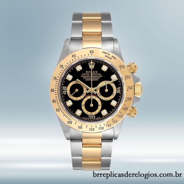 Rolex Daytona 40mm masculino 116523 mostrador preto Tom prata - Image 2