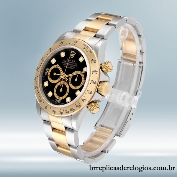 Rolex Daytona 40mm masculino 116523 mostrador preto Tom prata - Image 3