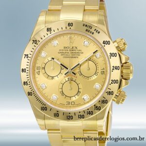 Rolex Daytona masculino 40mm 116528-0033 pulseira de ostra Tom de ouro