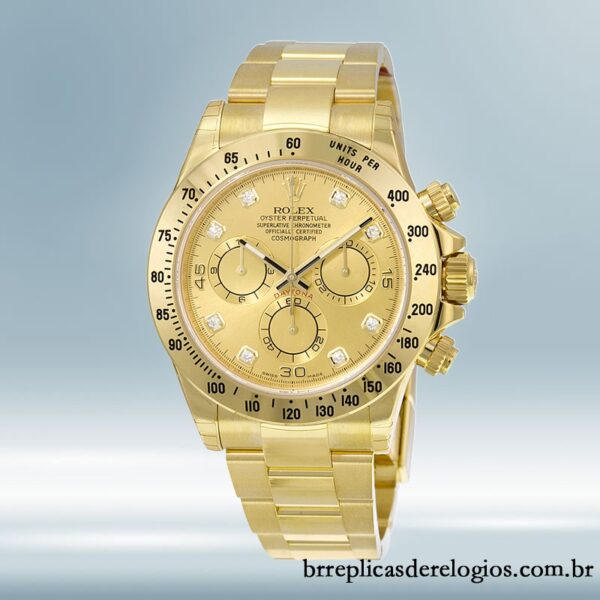 Rolex Daytona masculino 40mm 116528-0033 pulseira de ostra Tom de ouro - Image 2