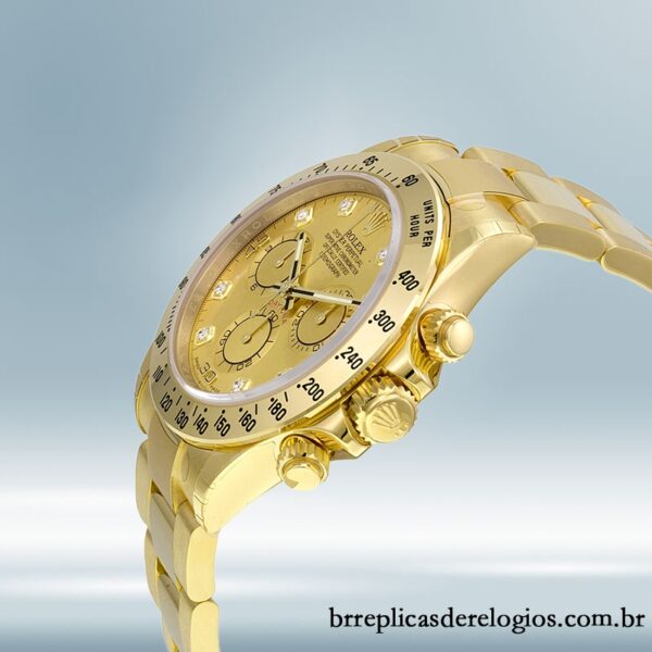 Rolex Daytona masculino 40mm 116528-0033 pulseira de ostra Tom de ouro - Image 3