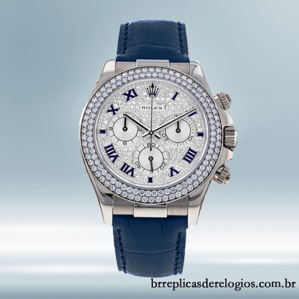 Rolex Daytona 116589 masculino 40mm Automático Mostrador Pavimentado em Diamante - Imagem 2
