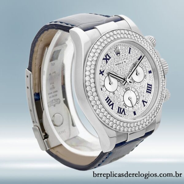 Rolex Daytona 116589 masculino 40mm Automático Mostrador Pavimentado em Diamante - Imagem 4