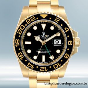 Rolex Gmt-Master 40mm masculino 116718-LN-78208 Tom de ouro mostrador preto