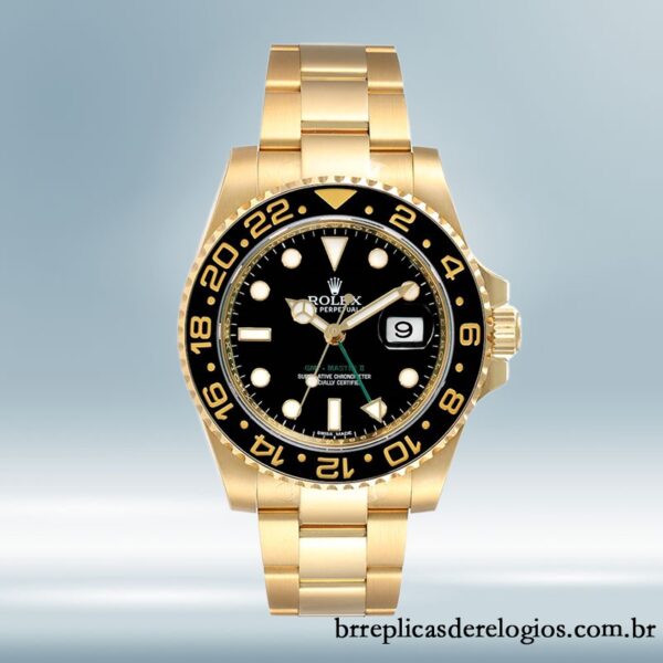 Rolex Gmt-Master 40mm masculino 116718-LN-78208 Tom de ouro mostrador preto - Image 2