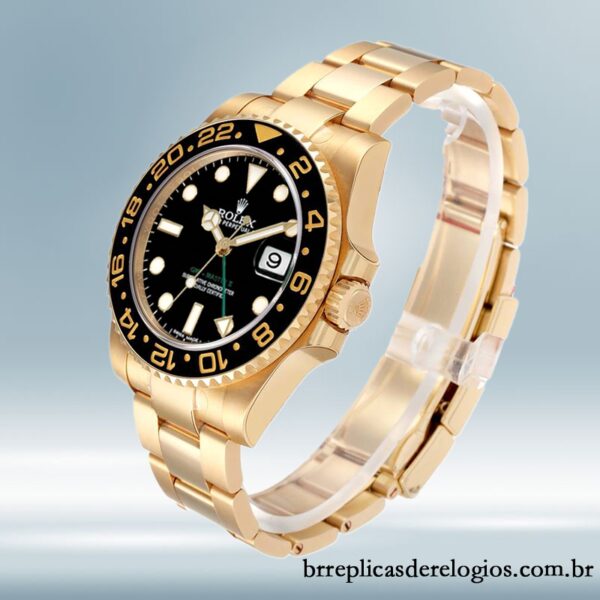 Rolex Gmt-Master 40mm masculino 116718-LN-78208 Tom de ouro mostrador preto - Image 3