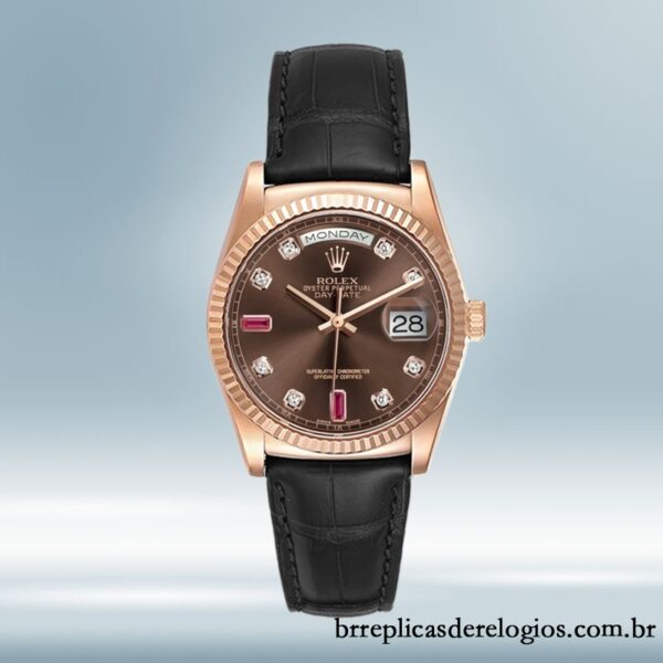 Rolex Day-Date 118135-0085 36mm masculino Rosa Dourado Automático - Imagem 2
