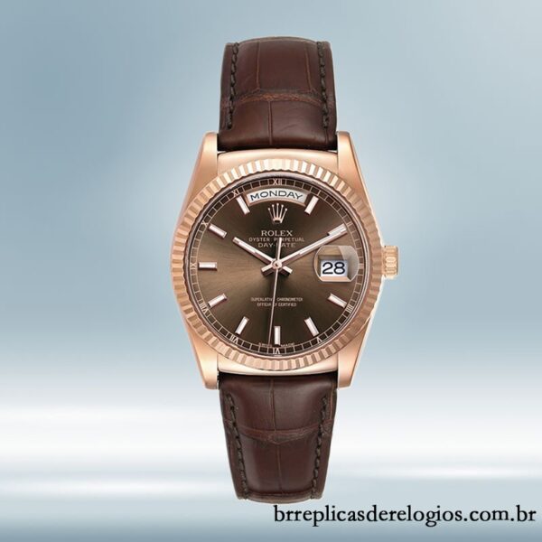 Rolex Day-Date 118135 36mm masculino Mostrador Marrom - Image 2