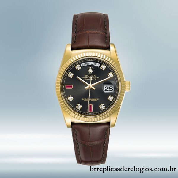 Rolex Day-Date 36mm 118138 masculino Automático Correia de couro - Image 2