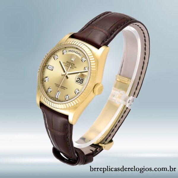 Rolex Day-Date 36mm 118138 masculino Correia de couro Automático - Image 3