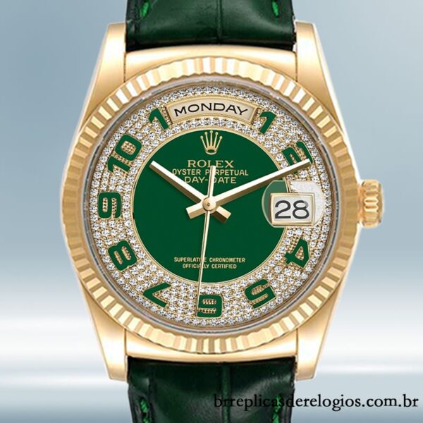 Rolex Day-Date masculino 118138 36mm Tom de ouro