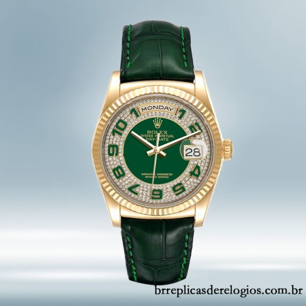 Rolex Day-Date masculino 118138 36mm Tom de ouro - Image 2