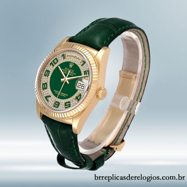 Rolex Day-Date masculino 118138 36mm Tom de ouro - Image 3