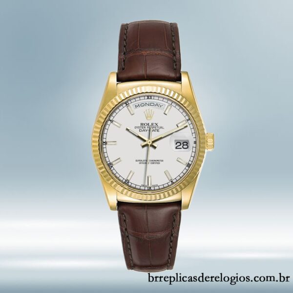 Rolex Day-Date masculino m118138-0147 36mm mostrador branco - Image 2