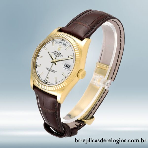 Rolex Day-Date masculino m118138-0147 36mm mostrador branco - Image 3